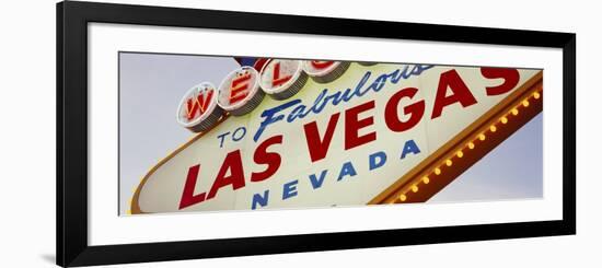 Close-up of a Welcome Sign, Las Vegas, Nevada, USA-null-Framed Photographic Print