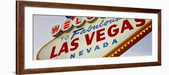 Close-up of a Welcome Sign, Las Vegas, Nevada, USA-null-Framed Photographic Print