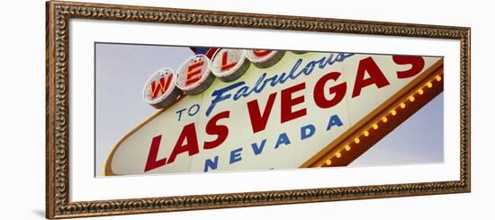 Close-up of a Welcome Sign, Las Vegas, Nevada, USA-null-Framed Photographic Print