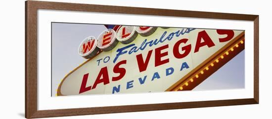 Close-up of a Welcome Sign, Las Vegas, Nevada, USA-null-Framed Photographic Print