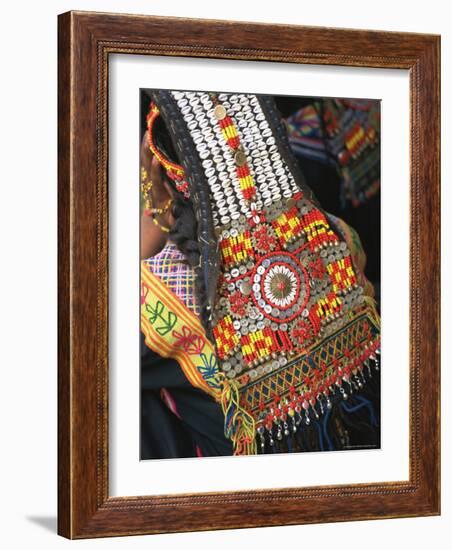 Close-up of a Woman's Headdress, Kalash Ku'Pa, Joshi (Spring Festival), Bumburet Valley, Pakistan-Upperhall Ltd-Framed Photographic Print