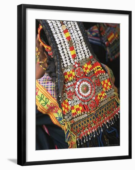 Close-up of a Woman's Headdress, Kalash Ku'Pa, Joshi (Spring Festival), Bumburet Valley, Pakistan-Upperhall Ltd-Framed Photographic Print