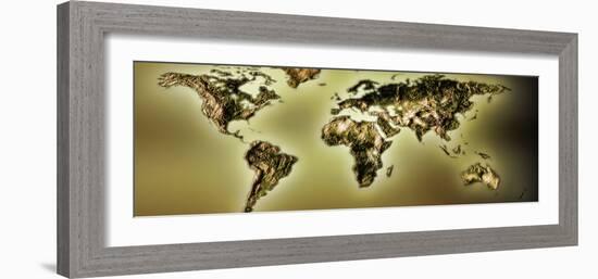 Close-Up of a World Map-null-Framed Photographic Print