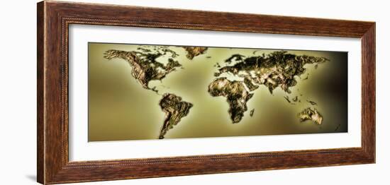 Close-Up of a World Map-null-Framed Photographic Print