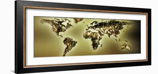 Close-Up of a World Map-null-Framed Photographic Print