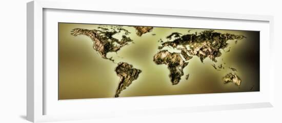 Close-Up of a World Map-null-Framed Photographic Print