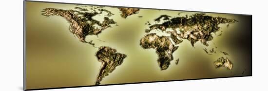 Close-Up of a World Map-null-Mounted Photographic Print