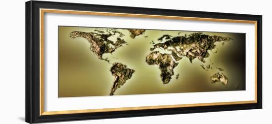 Close-Up of a World Map-null-Framed Photographic Print