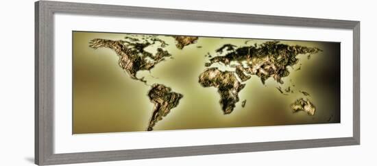 Close-Up of a World Map-null-Framed Photographic Print