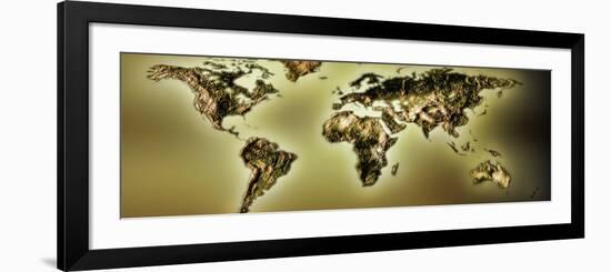 Close-Up of a World Map-null-Framed Photographic Print