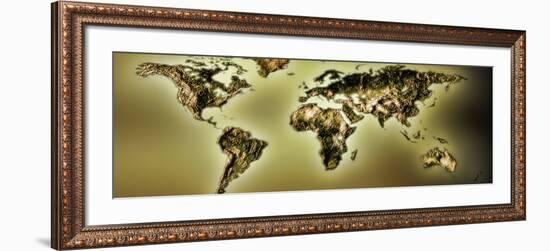 Close-Up of a World Map-null-Framed Photographic Print