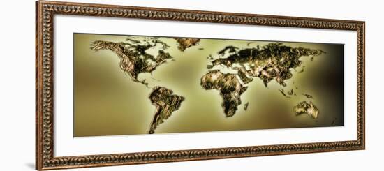 Close-Up of a World Map-null-Framed Photographic Print