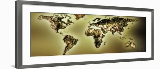 Close-Up of a World Map-null-Framed Photographic Print