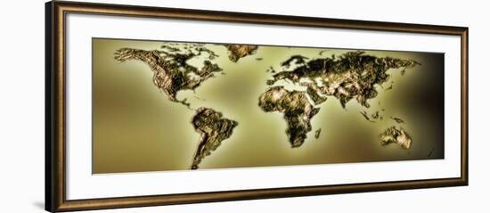 Close-Up of a World Map-null-Framed Photographic Print