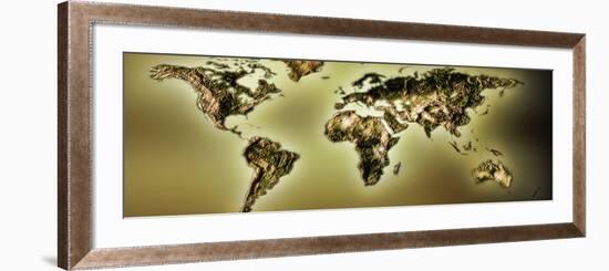 Close-Up of a World Map-null-Framed Photographic Print