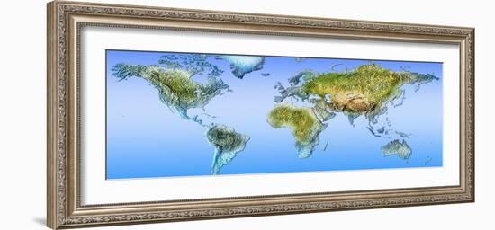 Close-Up of a World Map-null-Framed Photographic Print