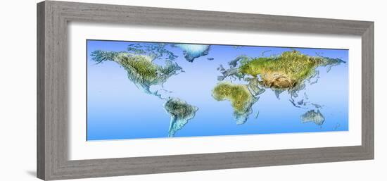 Close-Up of a World Map-null-Framed Photographic Print