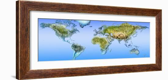 Close-Up of a World Map-null-Framed Photographic Print