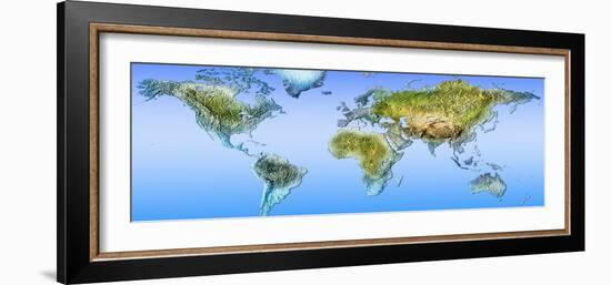 Close-Up of a World Map--Framed Photographic Print