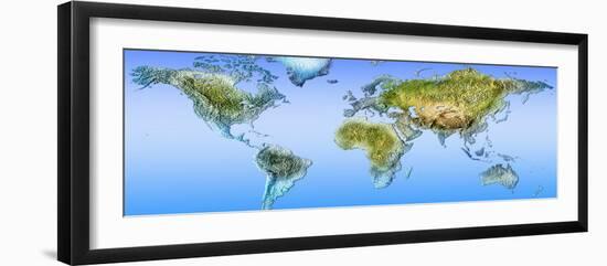 Close-Up of a World Map-null-Framed Photographic Print