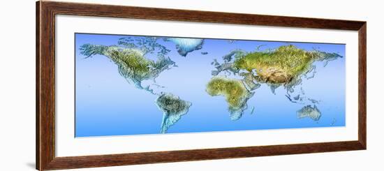 Close-Up of a World Map--Framed Photographic Print
