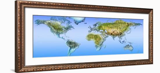 Close-Up of a World Map-null-Framed Photographic Print