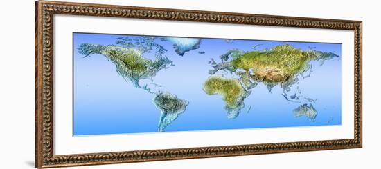 Close-Up of a World Map-null-Framed Photographic Print