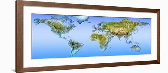 Close-Up of a World Map-null-Framed Photographic Print