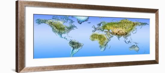 Close-Up of a World Map-null-Framed Photographic Print