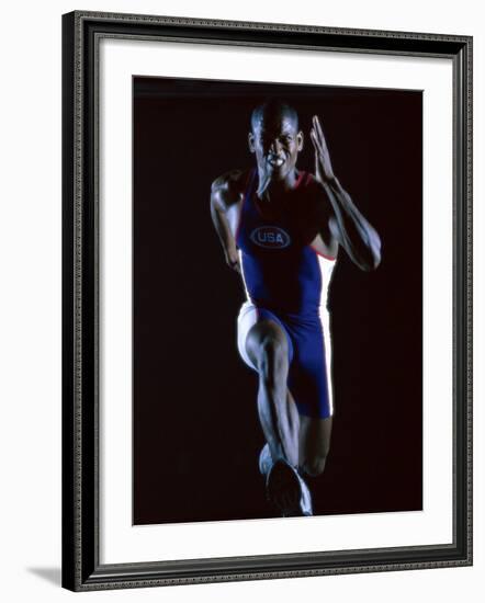 Close-up of a Young Man Running-null-Framed Photographic Print