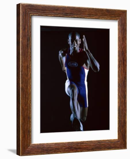 Close-up of a Young Man Running-null-Framed Photographic Print