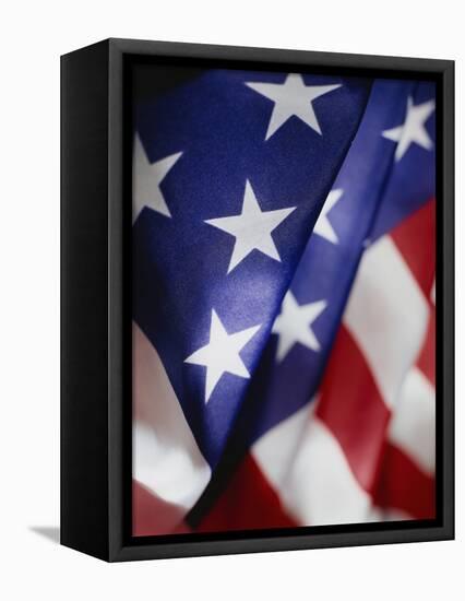 Close-up of American Flag-Rick Barrentine-Framed Premier Image Canvas