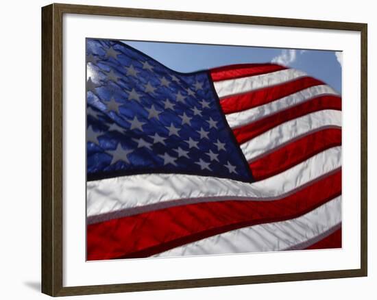 Close-up of American Flag-null-Framed Photographic Print