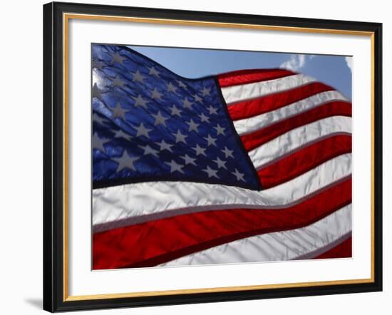 Close-up of American Flag-null-Framed Photographic Print