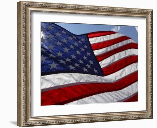 Close-up of American Flag-null-Framed Photographic Print