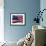 Close-up of American Flag-null-Framed Photographic Print displayed on a wall