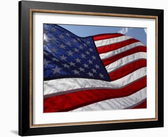 Close-up of American Flag-null-Framed Photographic Print