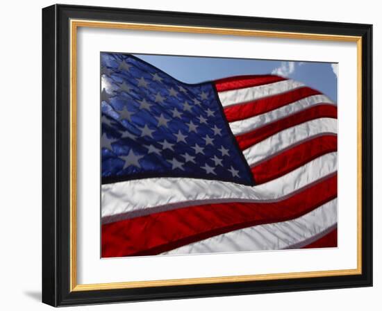 Close-up of American Flag-null-Framed Photographic Print