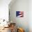 Close-up of an American Flag Waving in the Wind-null-Mounted Photographic Print displayed on a wall