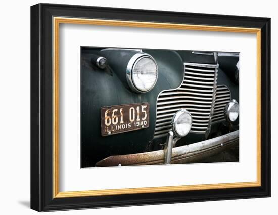 Close-Up of an Antique Car, Dwight, Illinois Route 66-Julien McRoberts-Framed Photographic Print