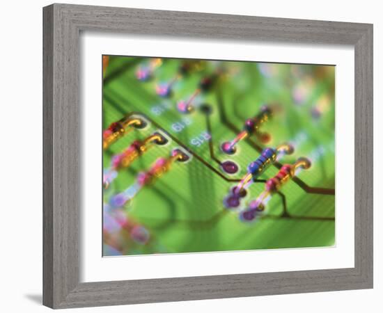 Close-up of An Electronic Circuit Board.-Tek Image-Framed Photographic Print