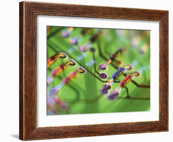 Close-up of An Electronic Circuit Board.-Tek Image-Framed Photographic Print