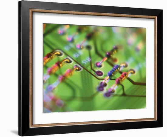 Close-up of An Electronic Circuit Board.-Tek Image-Framed Photographic Print