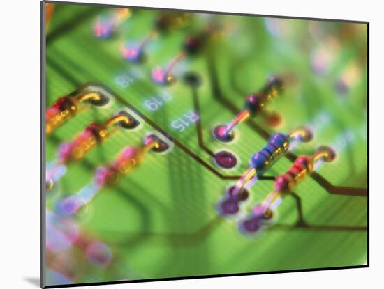 Close-up of An Electronic Circuit Board.-Tek Image-Mounted Photographic Print
