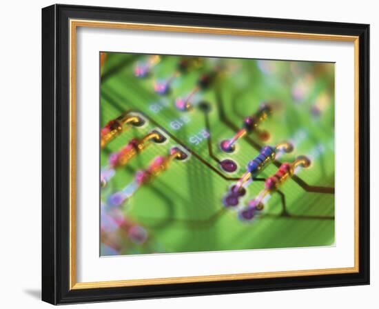 Close-up of An Electronic Circuit Board.-Tek Image-Framed Photographic Print