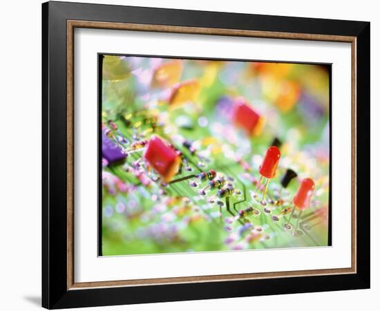 Close-up of An Electronic Circuit Board.-Tek Image-Framed Photographic Print