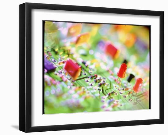 Close-up of An Electronic Circuit Board.-Tek Image-Framed Photographic Print