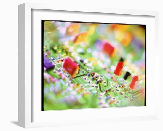 Close-up of An Electronic Circuit Board.-Tek Image-Framed Photographic Print