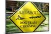 Close-up of an Iditarod Crossing Sign, Alaska-Rick Daley-Mounted Photographic Print