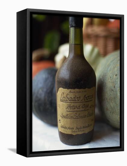Close-Up of an Old Bottle of Calvados from Normandy, France, Europe-Michelle Garrett-Framed Premier Image Canvas